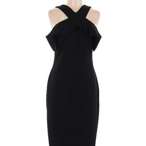 Elegant Black Ruffle Dress Rachel Roy